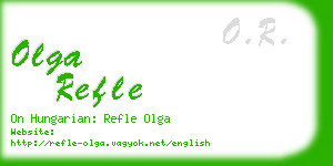 olga refle business card